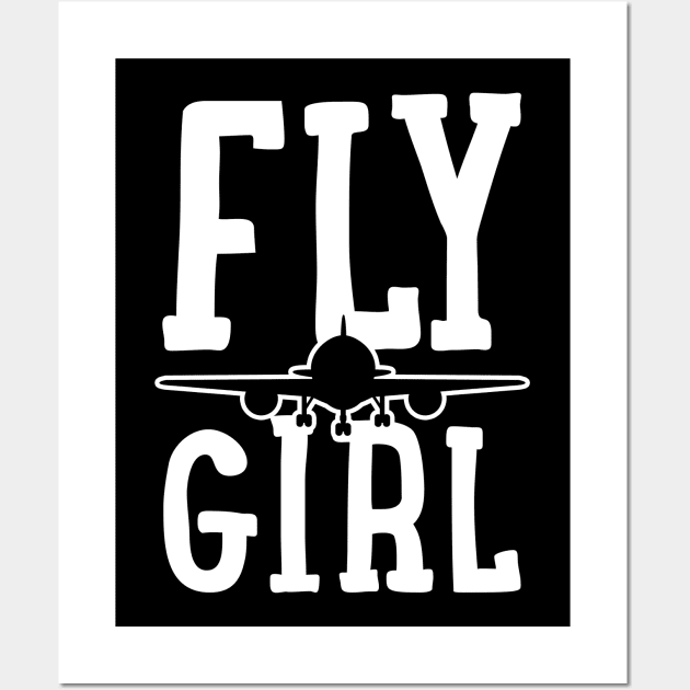 Pilot Girl Airplane Aviation Wall Art by CreativeGiftShop